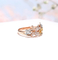 Carat de Rose Gold 18 épousant Ring Butterfly Diamond 0.24ct CONTRE la clarté