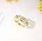 or Diamond Rings de 0.1ct 18K CONTRE le style noble de la clarté 3gram