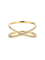 Or du 18k des femmes avec la croix Ring Shape Round Brilliant Cut de Diamond Ring 0.39ct