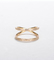 Or du 18k des femmes avec la croix Ring Shape Round Brilliant Cut de Diamond Ring 0.39ct