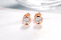 Goujon de cartilage de Diamond Earrings Gourd Shaped 3.0gram d'or d'OEM 18K