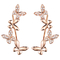 Coupe brillante de rond de Diamond Earrings 0.22ct d'or du papillon 18K pour des femmes