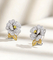 or blanc Diamond Earrings de 0.33ct Camellia Flower Earrings Ladies 18k