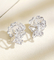or blanc Diamond Earrings de 0.33ct Camellia Flower Earrings Ladies 18k