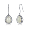 style minimaliste argenté de Jade Stud Earrings 925 blancs de coussin de 10x10mm