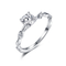 bagues de fiançailles argentées de 1.50g 925 Diamond Rings Noble Round Diamond