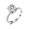 925 la série de Sterling Silver Diamond Engagement Rings 6.0mm a formé le style noble