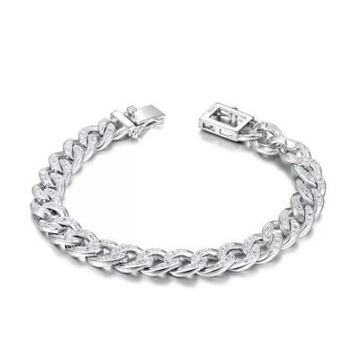 lettre Diamond Couple de bracelets de 7.05g Hip Hop Bling