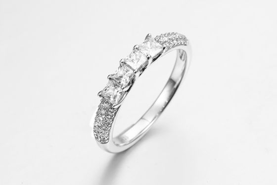 Anneaux en pile 2 en gros bijoux de luxe pour femmes Anneaux pierre précieuse pierre cristalline couleur mixte Zircon pour filles Anneaux acheter en vrac