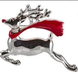 Une brosse en forme d'animal en argent et en zirconium pour hommes et femmes